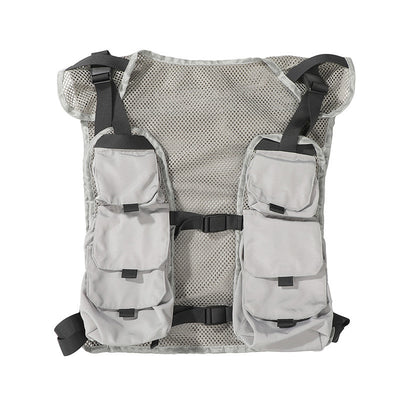 Men's Mechanical Style Multi-pocket Vest Waistcoat