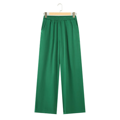 Long Sleeve Shirt Loose Wide Leg Pants Casual Two-piece Suit