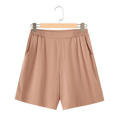 French Lapel Short Sleeve Shirt Outfit Loose Shorts Two-piece Set