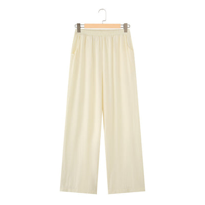 Long Sleeve Shirt Loose Wide Leg Pants Casual Two-piece Suit
