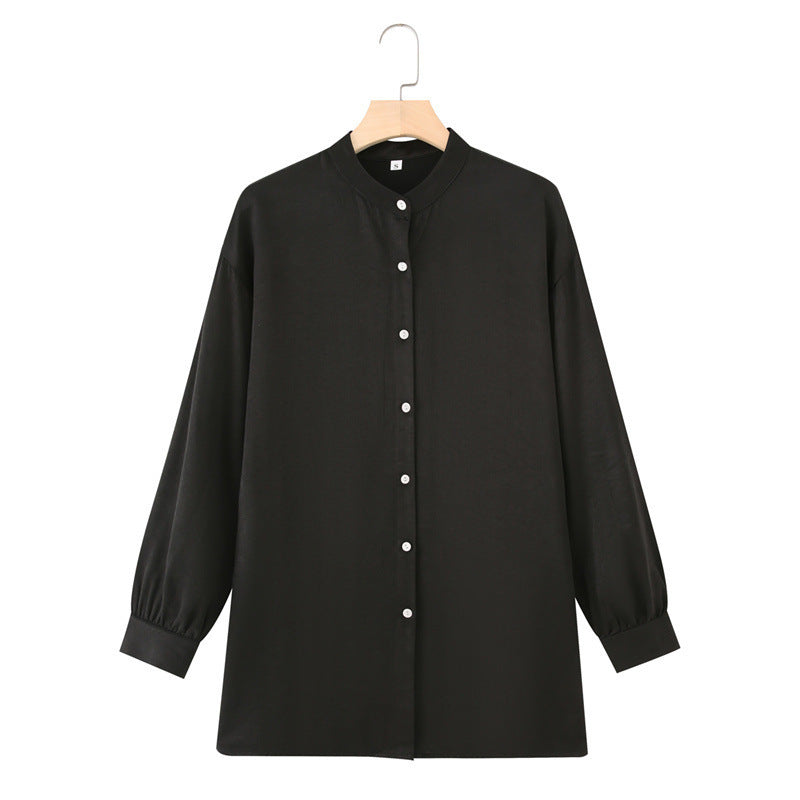Long Sleeve Shirt Loose Wide Leg Pants Casual Two-piece Suit