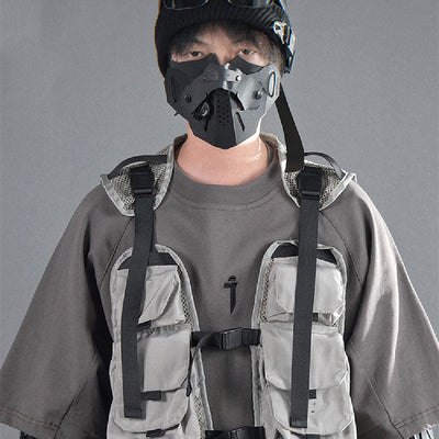 Men's Mechanical Style Multi-pocket Vest Waistcoat