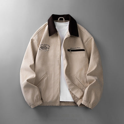 Corduroy Jacket Men's Solid Color Jacket Casual Top