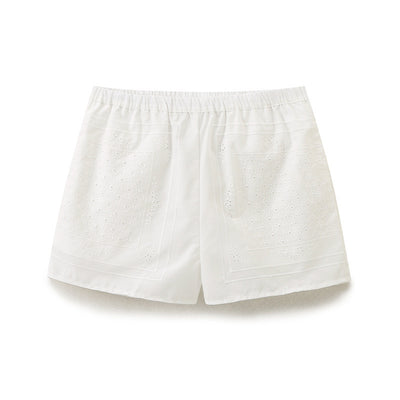 Embroidered Polyester Shorts Silk Shirt